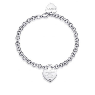 S'agapõ Braccialetto Acciaio Cuore Be My Always Sbm80 — Braccialetto