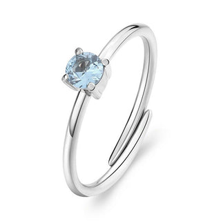 S'agapõ Anello Acciaio Zirconi Cubici Azzurri Dazzly Sdz35 — Anello