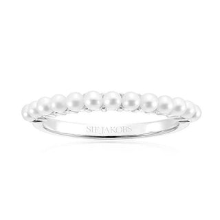 Sif Jakobs Anello Affascinante Argento Perle Vere Ellera 60 Mm — Anello