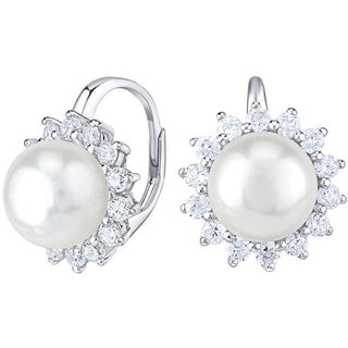 Silvego Orecchini In Argento Con Vera Perla Bianca LPS0156A — Orecchini