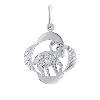 Silvego Sternzeichen-Anhänger aus Silber Widder - Quadrifoglio Silvegob10281S04 