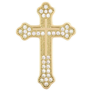 Troli Moderne goldene Kreuzbrosche Ks-224_G 