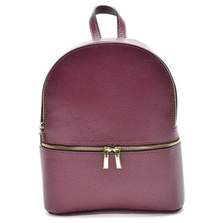 Carla Ferreri Damenrucksack aus Leder in Weinrot 