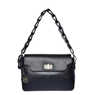Roberta M Borsa A Mano In Pelle 1810 Nero Donna — Borsa a mano