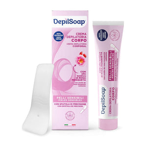 Depilsoap Krem Voksing Kropp Med Spatel For Sensitiv Hud 150 ml