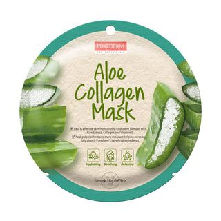 Purederm Aloe Collagen Mask - Maschera In Tessuto Aloe 18 g