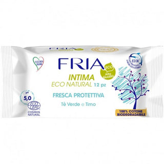 Fria '12 Salviette Intima Eco Natural Fresca Protettiva Ph5 0 Te'' Verde E Timo'