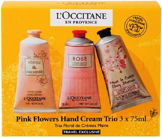 L'Occitane Set Pink Flowers Crema Mani Trio — Crema Mani