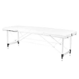 Lettino Da Massaggio Comfort In Alluminio A 3 Sezioni, Bianco