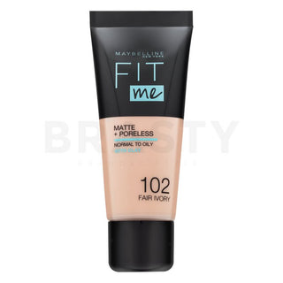 Fondotinta Maybelline Fit Me! Matte + Poreless 102 Fair Ivory 30 ml