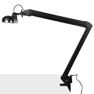 801A Elegante Lampada Da Lavoro A Led Con Morsa Nera Standard