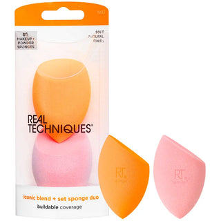 Real Techniques Miracle Complexion Sponge + Miracle Powder Sponge 2 pezzi — Set di spugne makeup