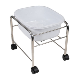 Activeshop Vassoio Per Pedicure Dritto Con Ruote Cromate