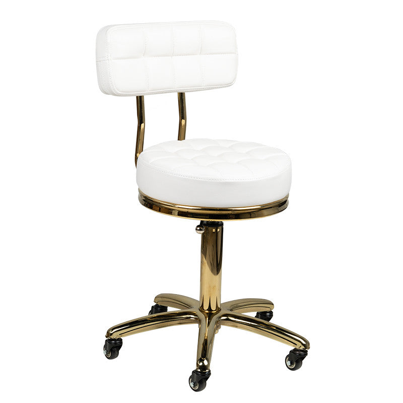 Косметический табурет Activeshop Gold Am-961 White