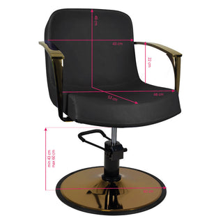 Gabbiano Styling Sedia Dorata Nero Bologna