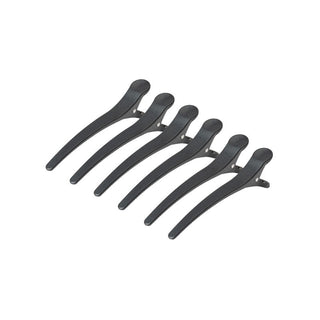 Activeshop E-32 Morsetti Per Parrucchiere 6 Pezzi 11,5 Cm Neri