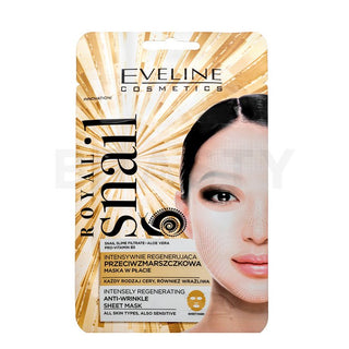 Maschera in tessuto antirughe intensamente rigenerante Eveline Royal Snail
