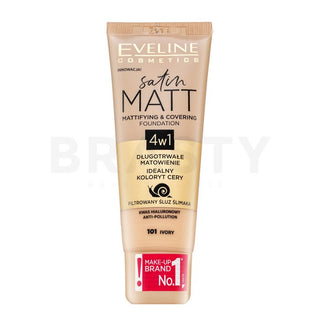 Eveline Satin Matt Fondotinta opacizzante e coprente 4 in 1 101 Avorio 30 ml