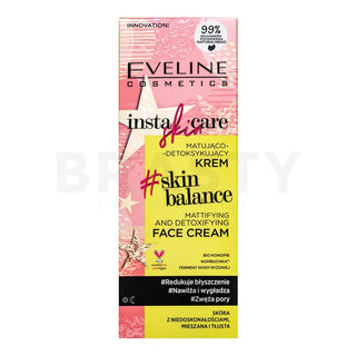 Eveline Insta Skin Care Skin Balance Crema Viso Opacizzante e Detossinante 50 ml