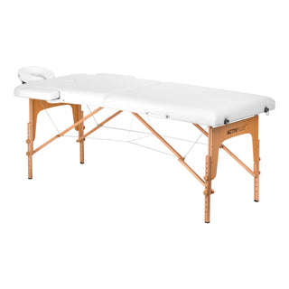 Lettino Da Massaggio Pieghevole In Legno Comfort Activ Fizjo Lux 2 Sezioni 190X70 Bianco