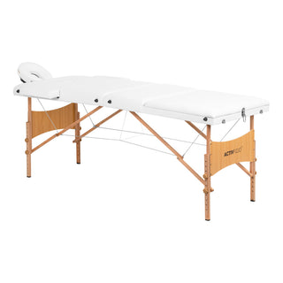 Tavolo Pieghevole In Legno Per Massaggi Comfort Activfizjo Lux 3 Sezioni 190X70 Bianco