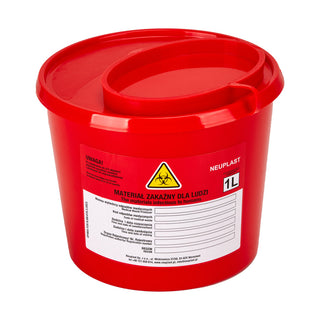 Activeshop Contenitore Per Rifiuti Sanitari Rosso 1 Litro