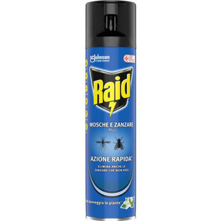 Raid Insetticida Spray Mosche E Zanzare Plus Azione Rapida 400 ml