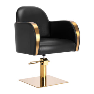 Gabbiano Sedia Da Parrucchiere Malaga Oro Nero