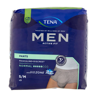 Tena Men Pantaloni assorbenti Active Fit Normale S M 9 Pz 1 unità