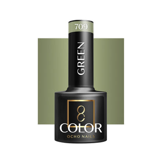 Ocho Nails Hybrydowy Zielony Lakier Do Paznokci 709 -5 G