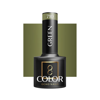 Ocho Nails Hybrydowy Zielony Lakier Do Paznokci 710 -5 G