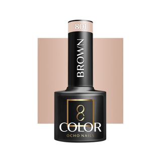 Ocho Nails Hybrid Neglelakk Brun 801 -5 G