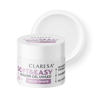Gel de construction Claresa Gel blanc au lait Soft&Easy 45 g