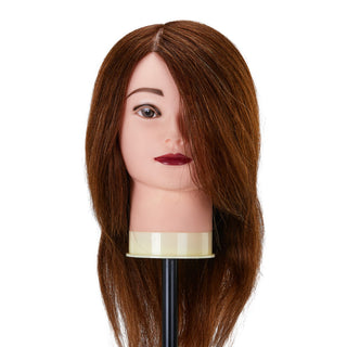 Gabbiano Wz1 Testa Formazione Parrucchiere, Capelli Naturali, Colore 4#, Lunghezza 16"