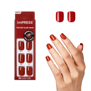 Kiss Unghie Press-on Kimc013c Quadrate Corte Reddy Or Not 30 Pezzi — Unghie finte
