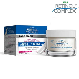 Retinol Complex Maschera Viso Idratante Lenitiva All'Argilla Bianca 50 Ml