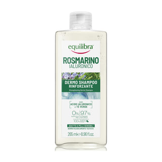Equilibra Shampoo Rinforzante Rosmarino Ialuronico Dermo Con Acido Ialuronico E Te Verde 265 ml