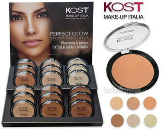 Kost make up Display polvere compatta perfect glow highlighter 18 pezzi