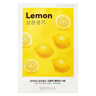 Missha Airy Fit מסכת בד לפנים לימון 19 גרם — מסכת פנים