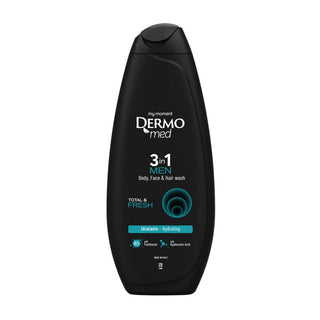 Dermomed Bagnodoccia Uomo 3in1 corpo, viso e capelli Total & Fresh 250 ml