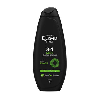 Dermomed Bagnodoccia Uomo 3in1 corpo, viso e capelli Total & Power 250 ml