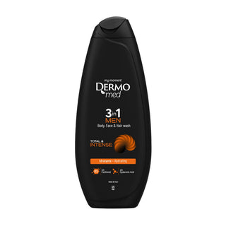 Dermomed Bagnodoccia Uomo 3in1 corpo, viso e capelli Total & Intense 250 ml