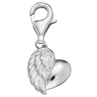 Engelsrufer Pendente Cuore Argento con Ala — Pendente