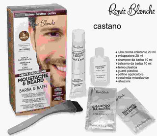 Rene'e blanche Moustace & beard barba e baffi castano