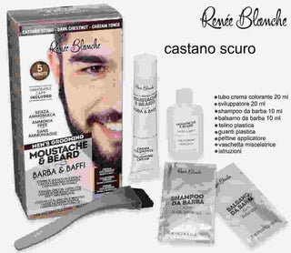 Rene'e blanche Moustace & beard barba e baffi castano scuro