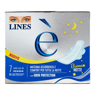 Lines Assorbenti Con Ali Notte 7 pezzi — Assorbente igienico