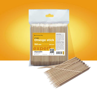 Staleks Bastoncino legno Expert arancione 150mm 100 pezzi — Bastoncino per cuticole