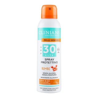 Clinians Pelli Sensibili Spray Protettivo Bimbi Spf 30 Alta Uva + Uvb 150 ml