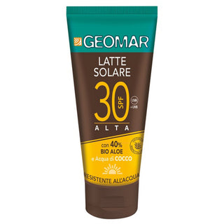 Geomar Latte Solare Spf 30 Con Bio Aloe E Acqua Di Cocco Resistente All'acqua 100 ml