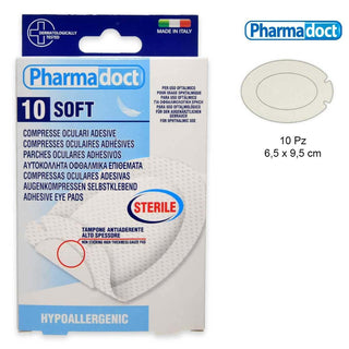 Pharmadoct 10 Compresse Oculari Sterili In Tnt 9,5 X 6 Cm